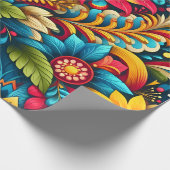 Blume und Blätter Geschenkpapier (Ecke)