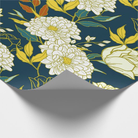 Blume und Blätter Geschenkpapier (Ecke)