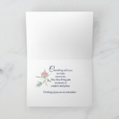 Blume und Blätter im Gedächtnis Karte (Innenseite)