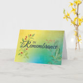 Blume und Blätter im Gedächtnis Karte (Gelbe Blume)