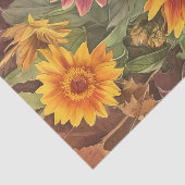 Blume und Blätter im hübschen Herbst Herbst Seidenpapier (Ausschnitt)