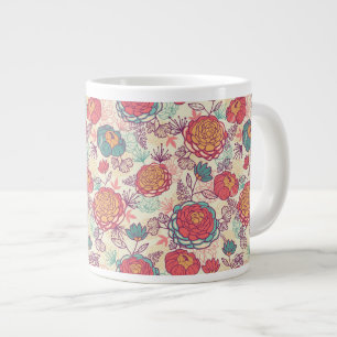 Blume und Blätter Jumbo-Tasse