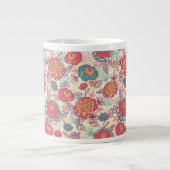 Blume und Blätter Jumbo-Tasse (Vorderseite)