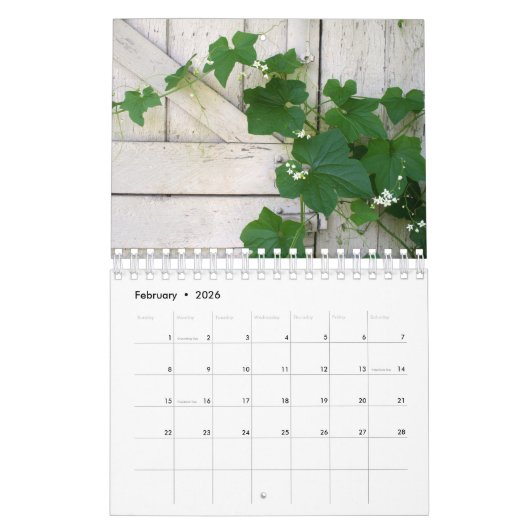 Blume und Blätter Kalender (Feb 2026)