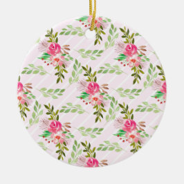 Blume und Blätter Keramik Ornament