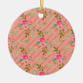 Blume und Blätter Keramik Ornament