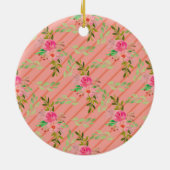 Blume und Blätter Keramik Ornament (Hinten)