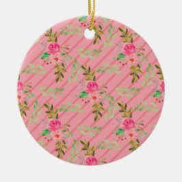 Blume und Blätter Keramik Ornament