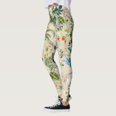 Blume und Blätter mit Blumenmuster Leggings (Links)