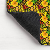 Blume und Blätter Mousepad (Ecke)