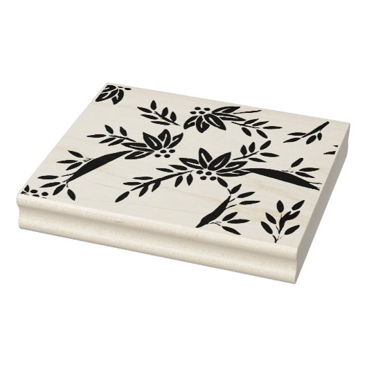 Blume und Blätter Musterkunst Briefmarke Gummistempel (Stempel)