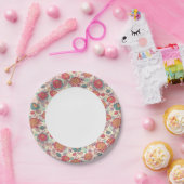 Blume und Blätter Pappteller (Party)