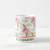 Blume und Blätter Personalisiert Kaffee Tasse (Mittel)