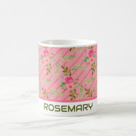 Blume und Blätter Personalisiert Kaffee Tasse