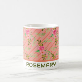 Blume und Blätter Personalisiert Kaffee Tasse
