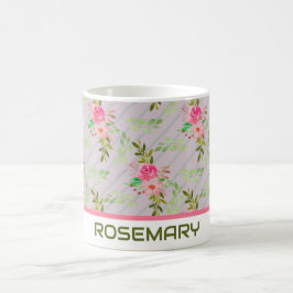 Blume und Blätter Personalisiert Kaffee Tasse