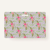 Blume und Blätter Personalisiertes Abzeichen Ausweis (Vorderseite)