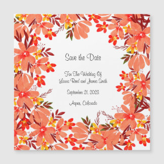 Blume und Blätter Save the Date Postkarte