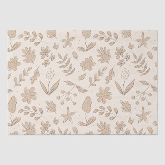 Blume und Blätter Seidenpapier (Vorderseite)