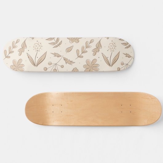 Blume und Blätter Skateboard (Horizontal)