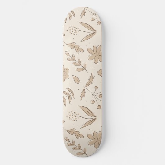 Blume und Blätter Skateboard (Vorderseite)