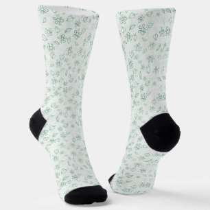 Blume und Blätter Socken