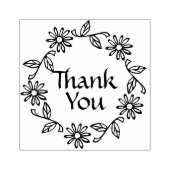 Blume und Blätter Vielen Dank Gummistempel (Prägung)