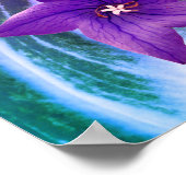 Blume und Blätterdruck, Werteplakatpapier (Matte) Poster (Ecke)