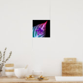 Blume und Blätterdruck, Werteplakatpapier (Matte) Poster (Küche)