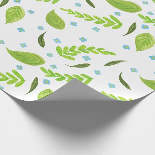 Blume und Blattwerk Geschenkpapier (Ecke)