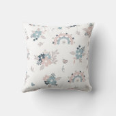 Blume und Boho Nahtloses Muster Kissen (Rückseite)
