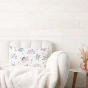 Blume und Boho Nahtloses Muster Lendenkissen