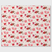 Blume und Bonbons Geschenkpapier (Flach)