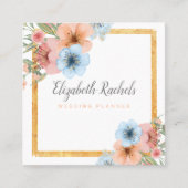 Blume und Boutique für Blumenbeete Hochzeitsplaner Quadratische Visitenkarte (Vorderseite)