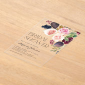 Blume und Brautparty der Wasserfarbe Acryleinladungen (Ablage )