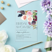 Blume und Brautparty der Wasserfarbe Acryleinladungen (In Situ (Hochzeit))