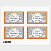 Blume und Buds Honey Jar Rechteckiger Aufkleber (Blatt)