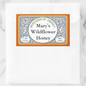 Blume und Buds Honey Jar Rechteckiger Aufkleber (Tasche)