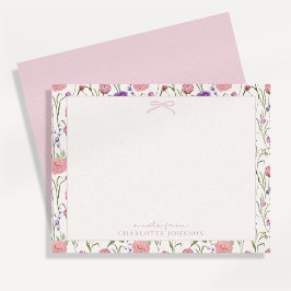 Blume und Bug, eine Notiz von der Flachkarte Einladung