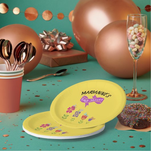 Blume und Bugs Baby Duschpapier Teller (Multi)