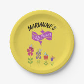 Blume und Bugs Baby Duschpapier Teller (Vorderseite)