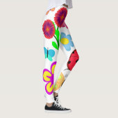 Blume und Bugs Cartoon Kunst Leggings (Rechts)