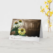 Blume und Bushel Basket Sympathy Card Karte (Gelbe Blume)