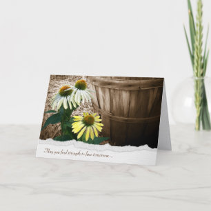 Blume und Bushel Basket Sympathy Card Karte