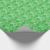 Blume und Butterblumen, grün und weiß Geschenkpapier (Ecke)