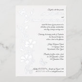 Blume und Butterfliegen, Hochzeitsfeiern Folieneinladung (Vorderseite)