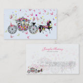 Blume und Butterfliegen zum Hochzeitspferd 2 Visitenkarte (Vorne/Hinten)