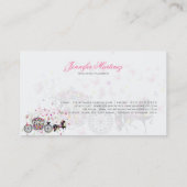 Blume und Butterfliegen zum Hochzeitspferd 2 Visitenkarte (Rückseite)