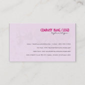 Blume und Butterfliegen zum Hochzeitspferd Visitenkarte (Rückseite)