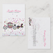 Blume und Butterfliegen zum Hochzeitspferd Visitenkarte (Vorne/Hinten)